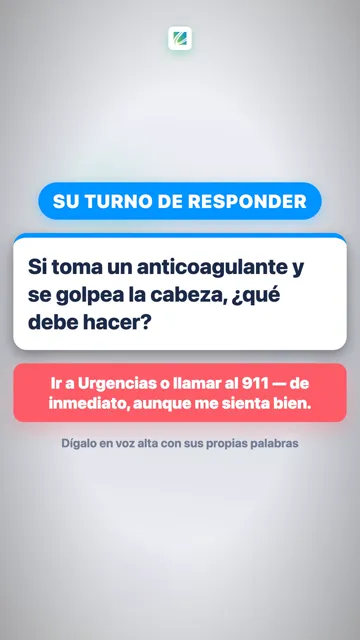 After a Fall on a Blood Thinner (Spanish)