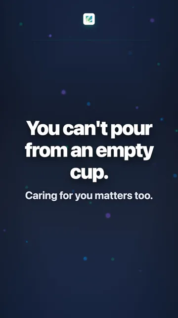 You can't pour from an empty cup.
