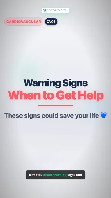 Know these 5 warning signs / SAVE YOUR LIFE