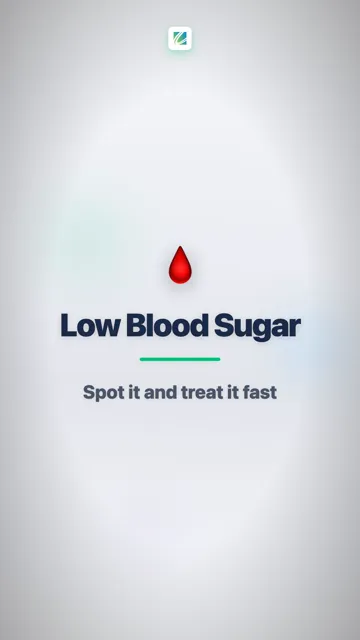 Low blood sugar can come on fast
