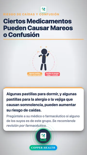Riesgo de caídas y confusión