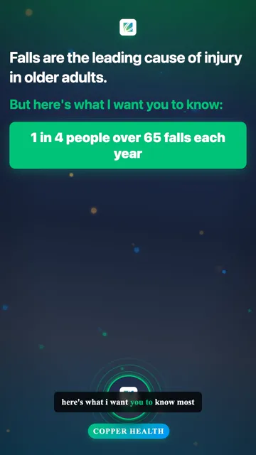 1 in 4 people over 65 falls each year
