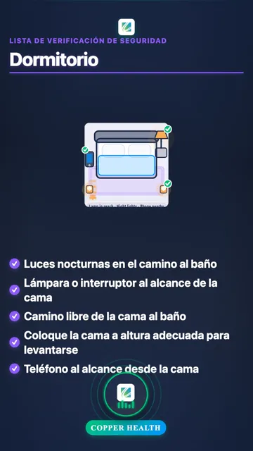 Sala de estar — Caminos despejados y muebles seguros