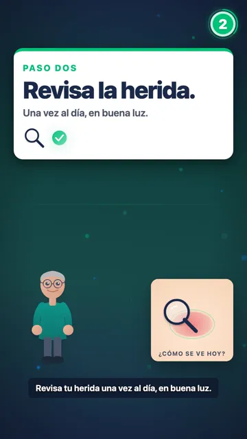 Paso Tres / Vendaje limpio.