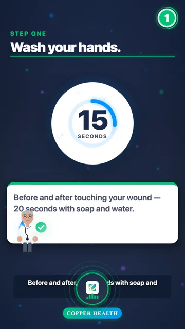 Step Two / Check your wound.